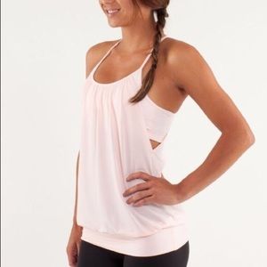 Lululemon No Limits Tank Pale Pink Dusty Rose Sz 4